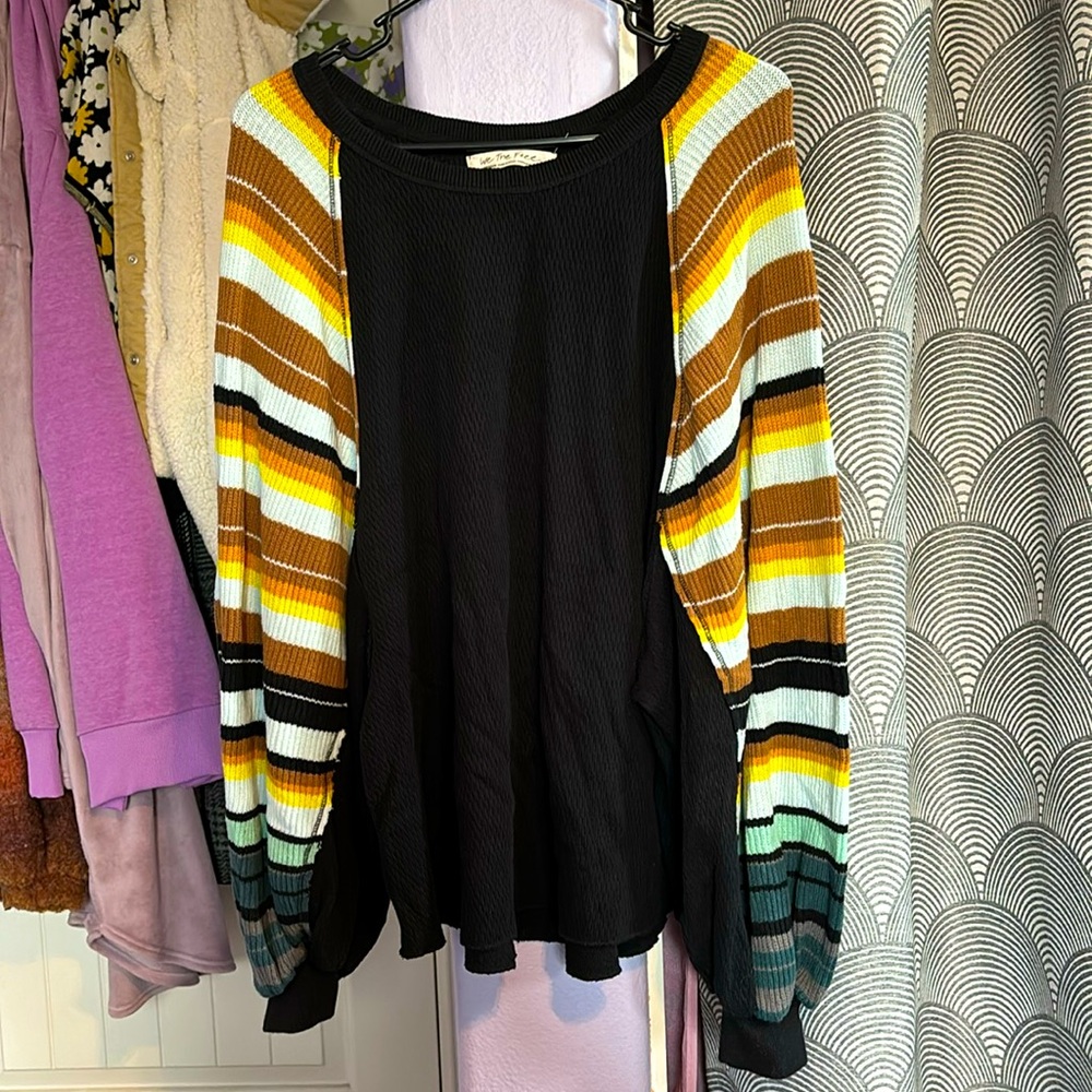 WE THE FREE/FREE PEOPLE Rainbow Dreams Women’s Multicolor Sweater Sz M